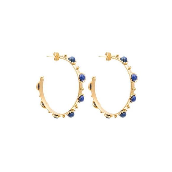 Sylvia Toledano - Petite Candy Hoop Earrings - Lapis - Paris - Picture 1 of 4